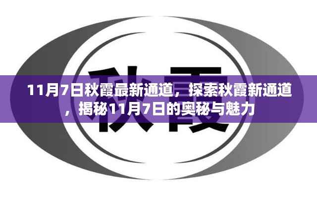 揭秘秋霞新通道,探索奥秘与魅力,尽在11月7日