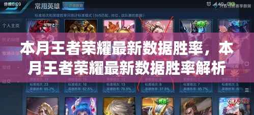 本月王者荣耀英雄胜率解析,数据洞察下的英雄表现与玩家策略探讨