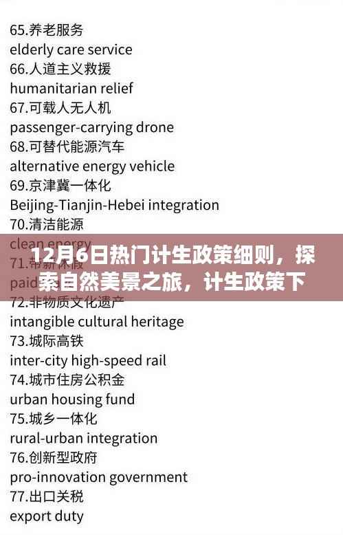 计生政策下的轻松出行，探索自然美景，寻找内心宁静与平和的旅程