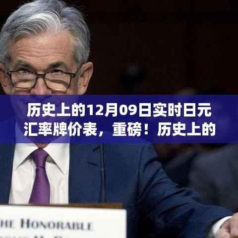 历史上的12月09日日元汇率牌价表,洞悉汇率波动,一览汇率变化全貌