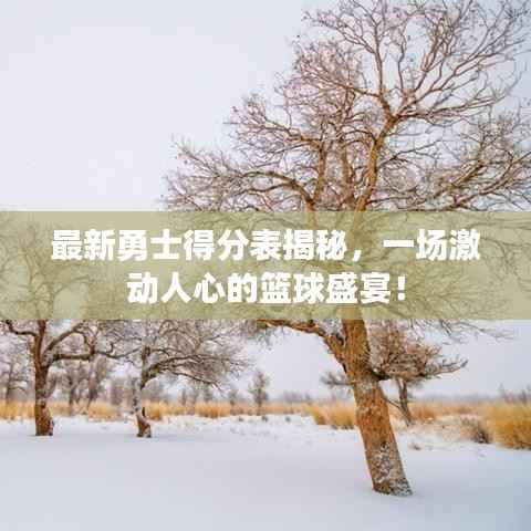 最新勇士得分表揭秘,一场激动人心的篮球盛宴!