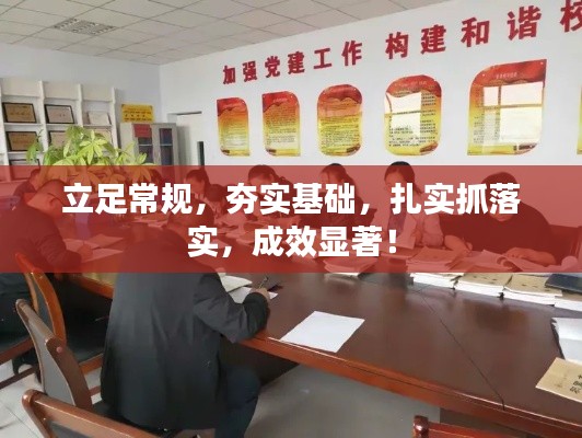 立足常规,夯实基础,扎实抓落实,成效显著!