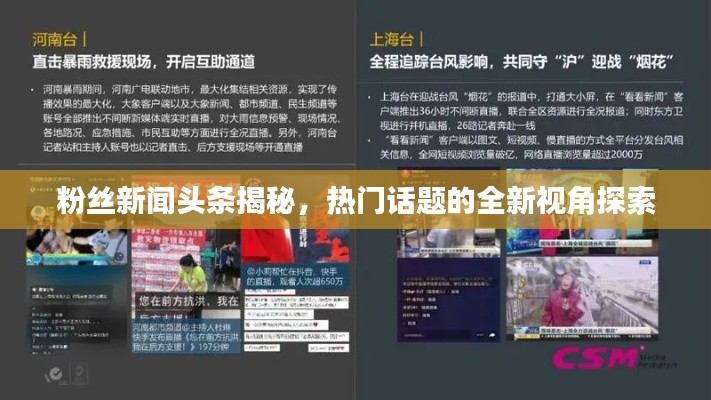 粉丝新闻头条揭秘，热门话题的全新视角探索